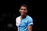 Felix Auger-Aliassome pictured at the World Tennis League - Day 4
